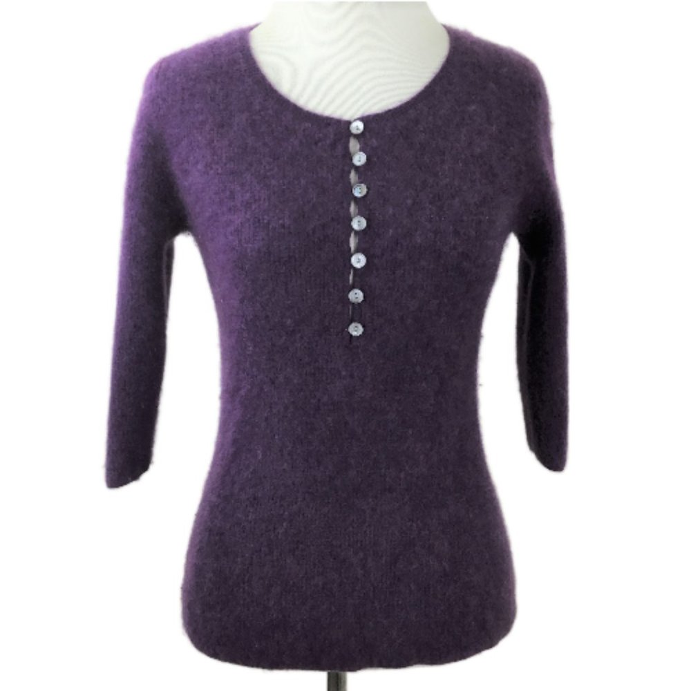 L.L. Bean Purple Cashmere Sweater m